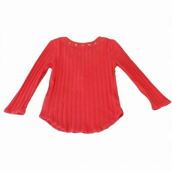 Free People peachy pink L/S laced top - Picture 3 of 3